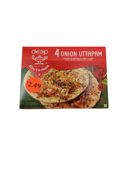 Onion Uttapam Frozen - 4 pcs - Deep