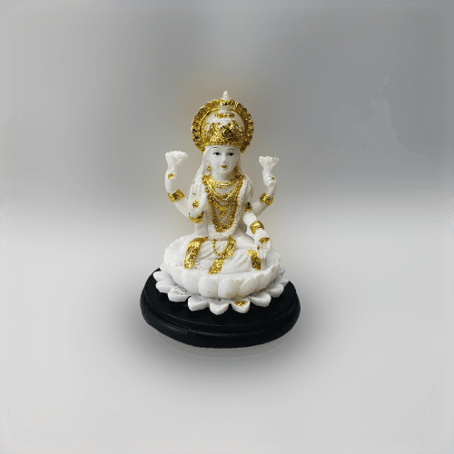 Golden White Laxmi - Approx. 4 Inch