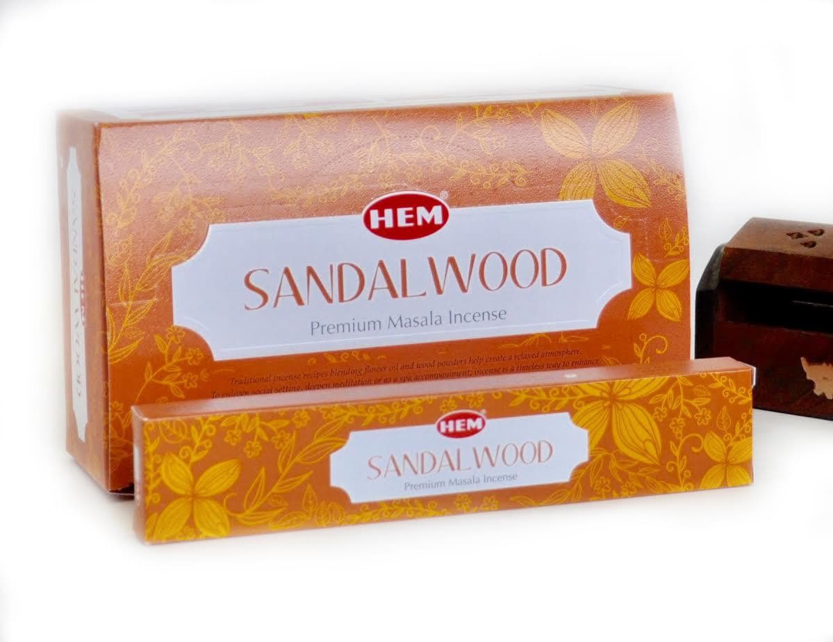 Sandalwood Premium Masala Incense Jumbo Pack - 12 pcks/12 sticks ea- Hem