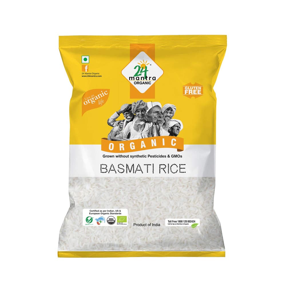 Organic Basmati White Rice - 2 lb - 24 Mantra